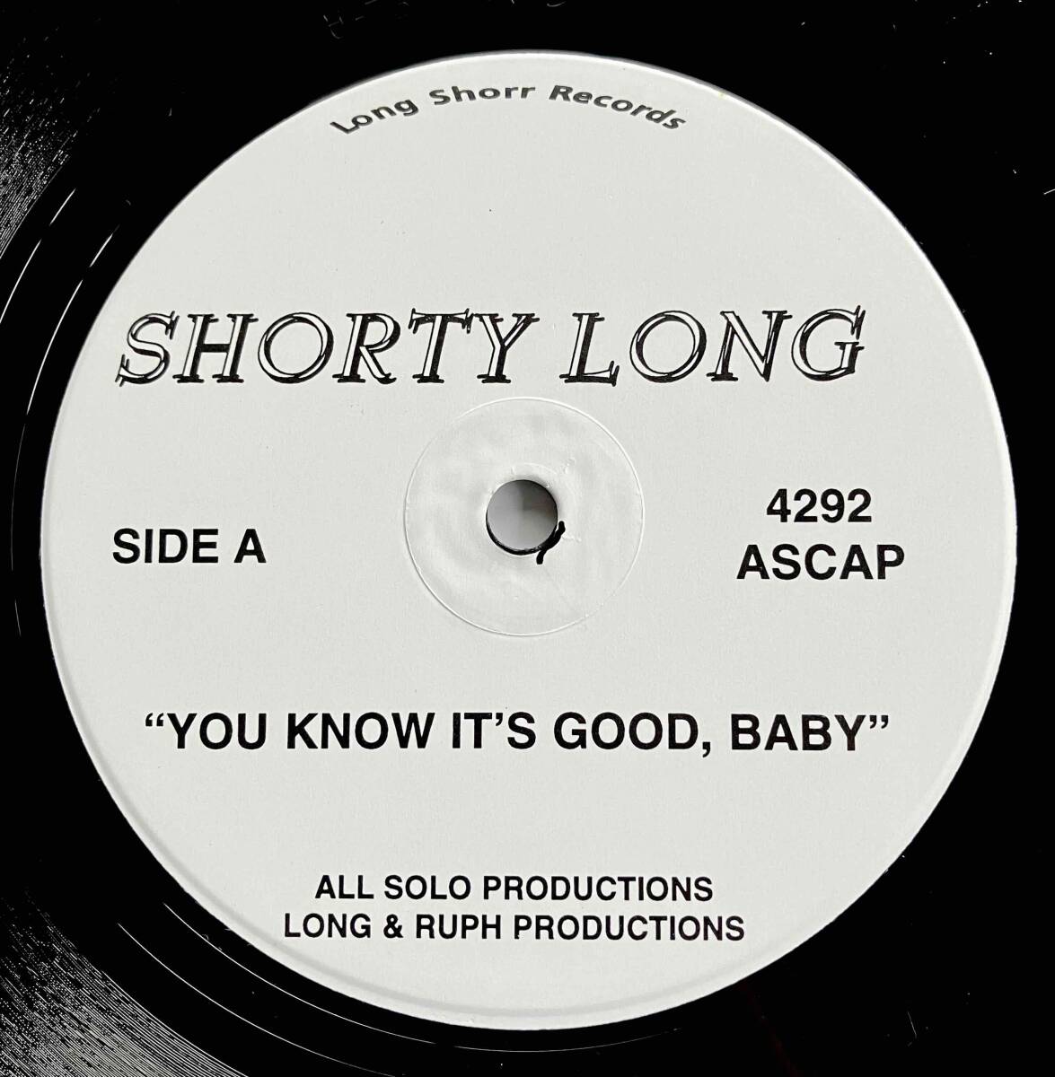 Shorty Long / You Know It's Good Baby c/w Let's Get At It...【12''】1996 / US / Long Shorr Records / SLNG 4292の画像1