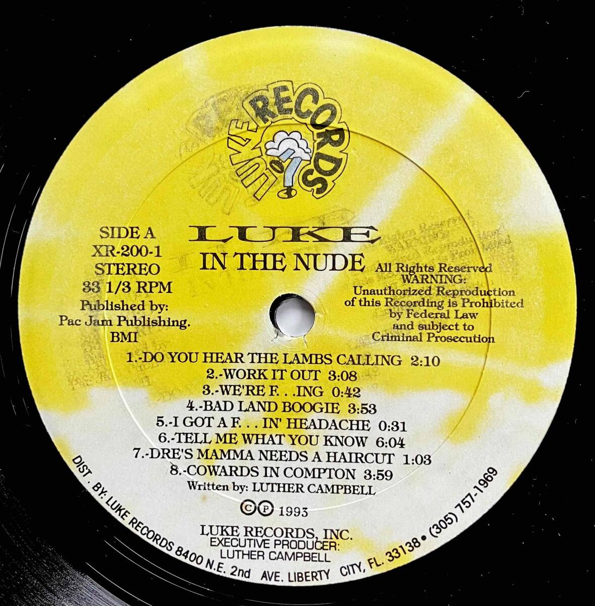 Luke / In The Nude【2LP】1993 / US / Luke Records / XR 200-1_画像4