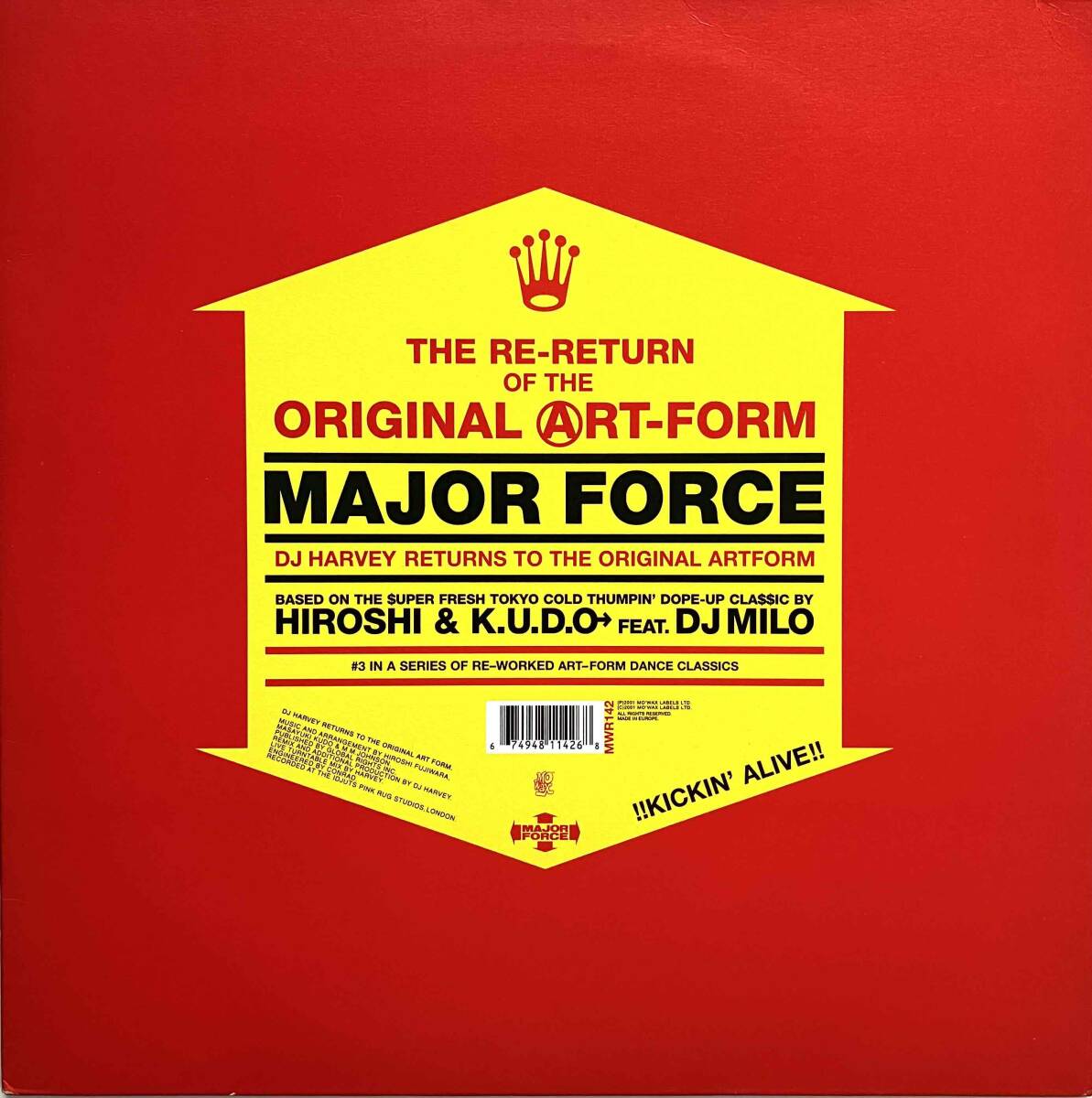 Major Force / The Re-Return Of The Original Art-Form【12''】2001 / UK & Europe / Mo Wax / MWR142 / 検索：333yen vinyl の画像1