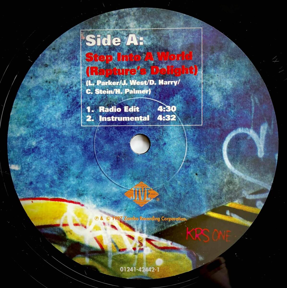 KRS ONE / Step Into A World (Rapture's Delight)【12''】1997 / US / Jive / 01241-42442-1の画像3