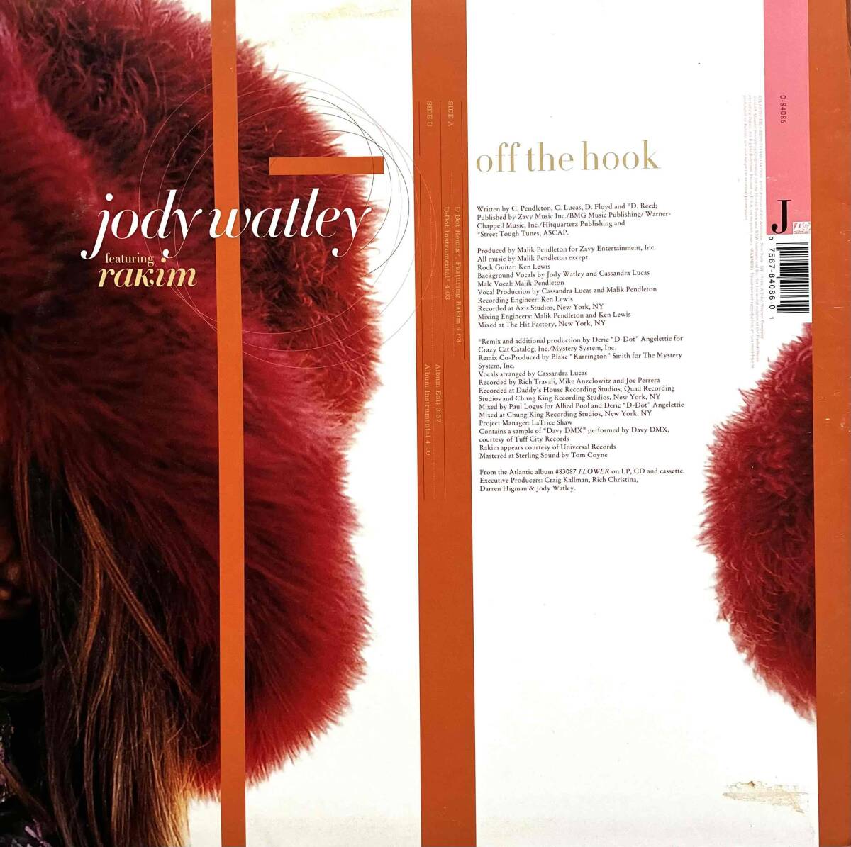 Jody Watley / Off The Hook【12''】1998 / US / Atlantic / 0-84086 / 検索：333yen vinyl / Rakim_画像2