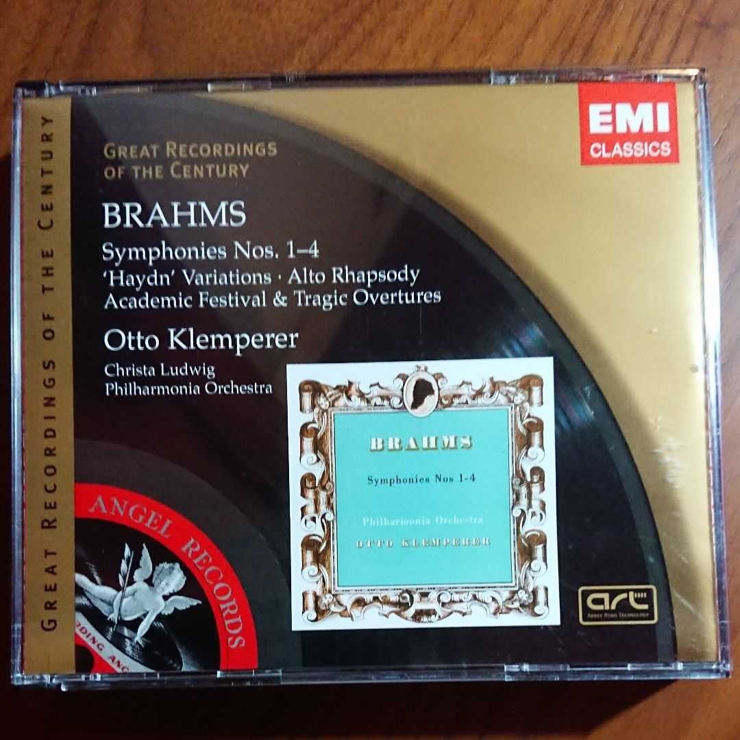 ブラームス 交響曲全集 : クレンペラー&フィルハーモニア管弦楽団 (３枚組)