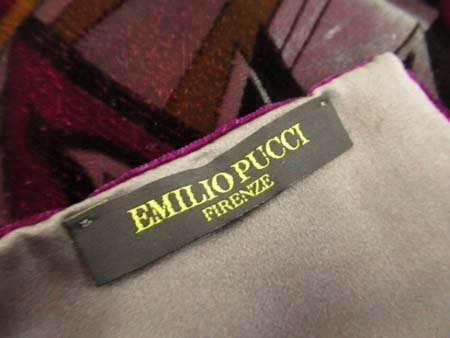  Emilio Pucci EMILIO PUCCI muffler общая длина 172× ширина 17.5cm корпус только б/у #