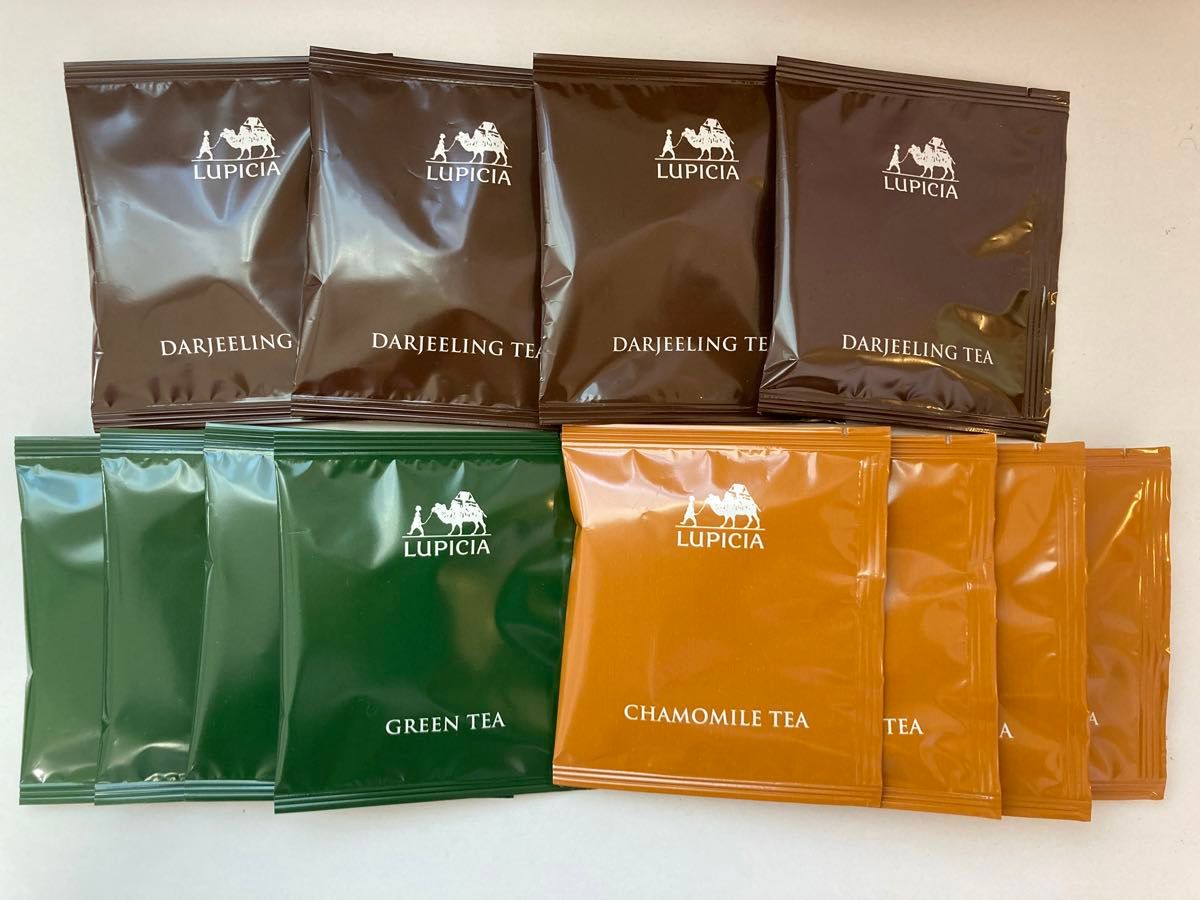 ルピシアのティーバッグ　3種12個のセット　ダージリン　カモミール　煎茶