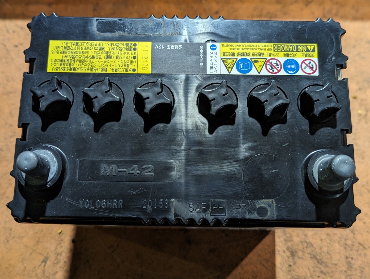 中古バッテリー HITACHI アイドリングストップ車用バッテリー M-42の画像2