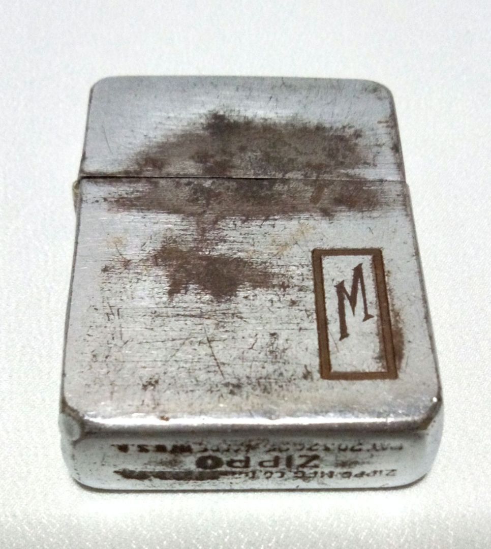  1941年後期 スチール製（クローム・メッキ）ラウンド・コーナーモデル Vintage Zippo