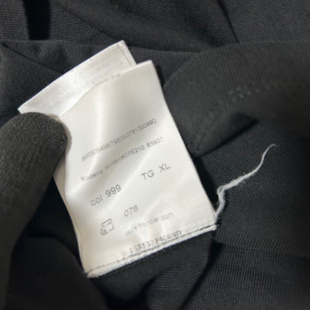【最安値】MONCLER モンクレール ラバーワッペン 半袖Tシャツ 黒 XLの画像8