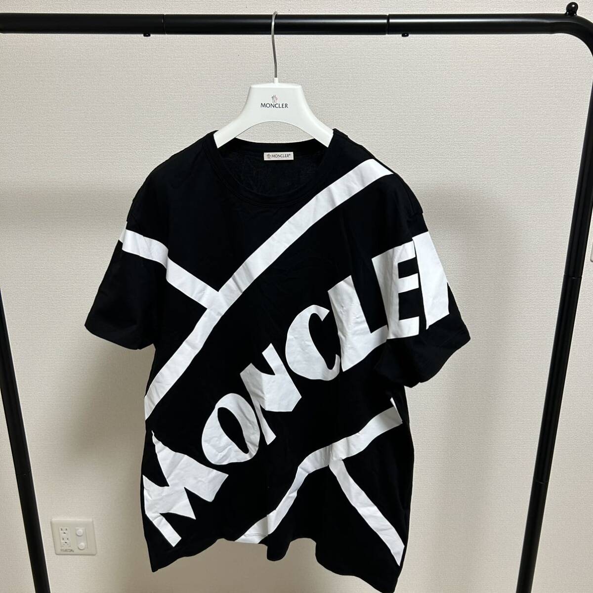 【美品】【希少サイズ】MONCLER モンクレール半袖Tシャツ 黒　XXL