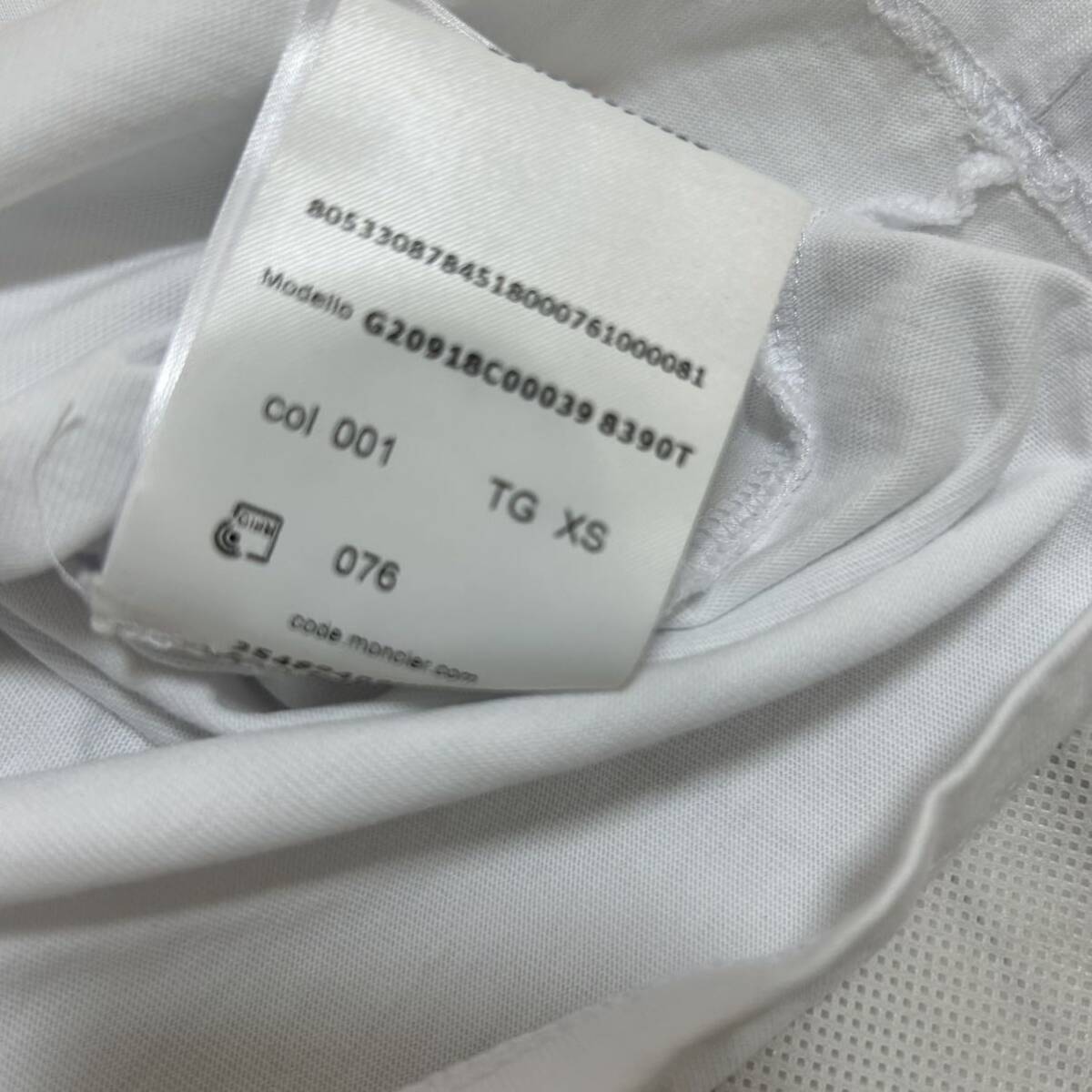 【美品】【最安値】MONCLERモンクレール 半袖Tシャツ ワッペン 白 XSの画像8