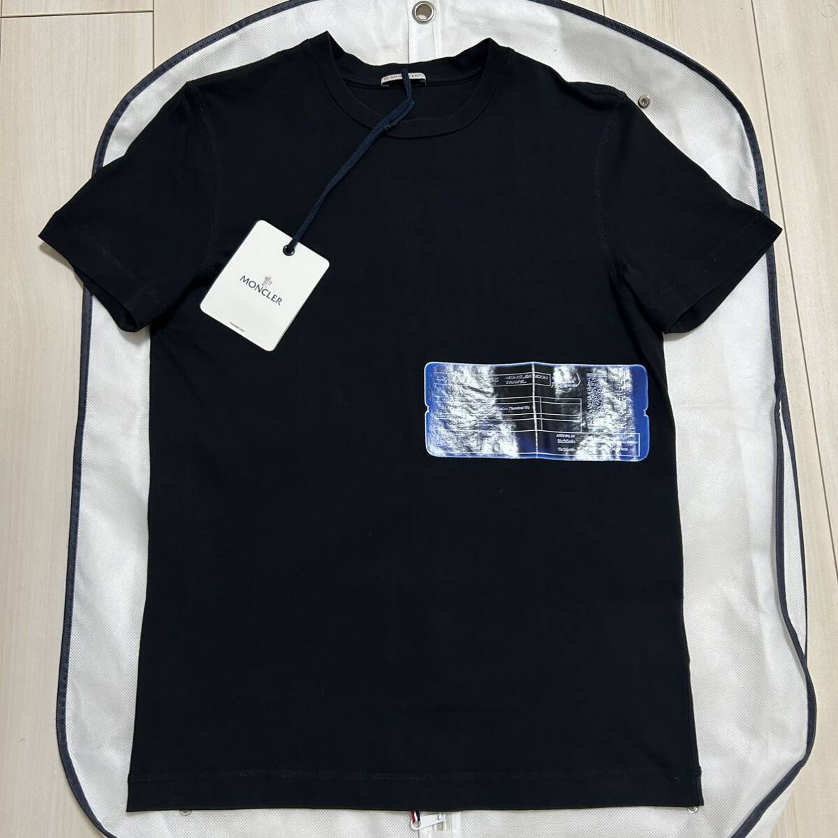 【美品】【最安値】MONCLER モンクレール　ラバーワッペン　半袖Tシャツ　黒　M