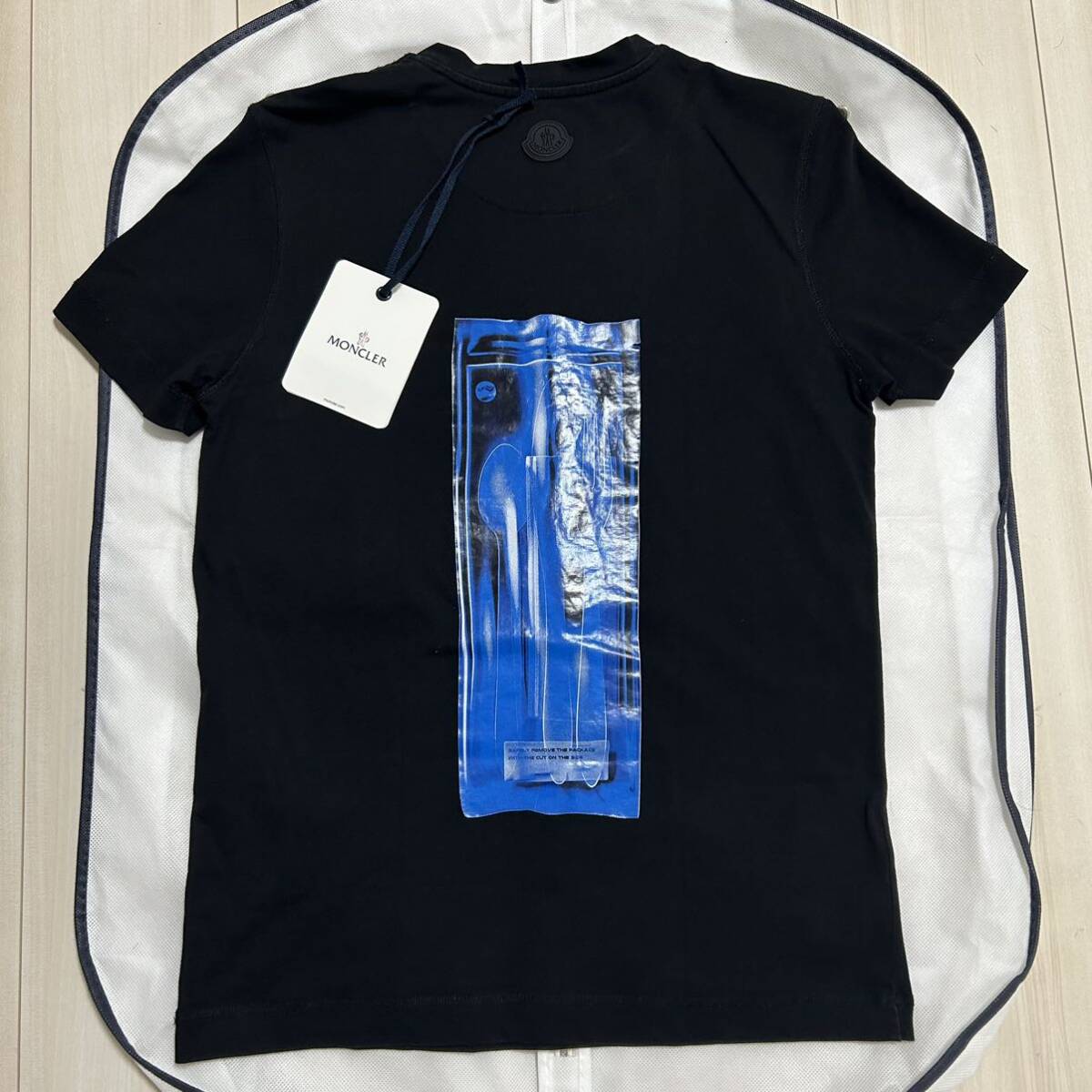 【美品】【最安値】MONCLER モンクレール　ラバーワッペン　半袖Tシャツ　黒　M