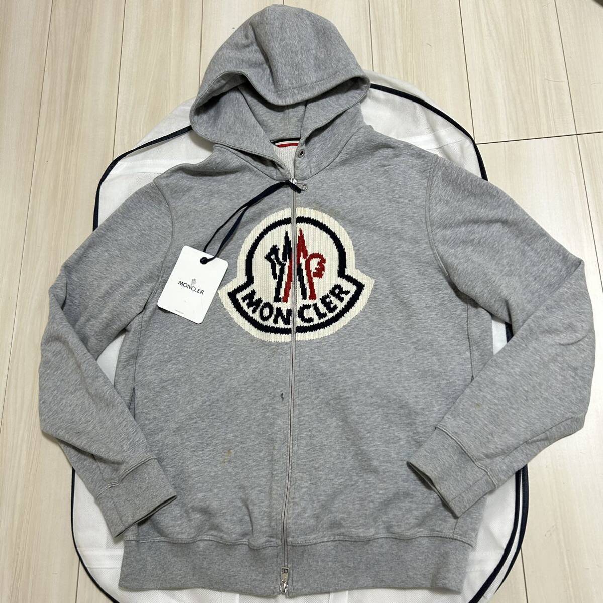 【破格最安値】MONCLER モンクレール　スウェットパーカー　ジップ　グレー　L_画像1