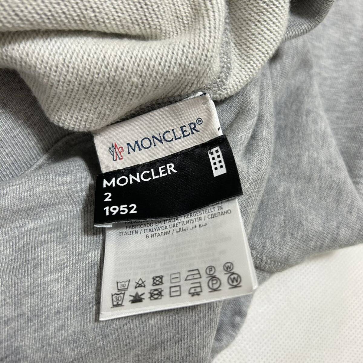 【破格最安値】MONCLER モンクレール　スウェットパーカー　ジップ　グレー　L_画像6