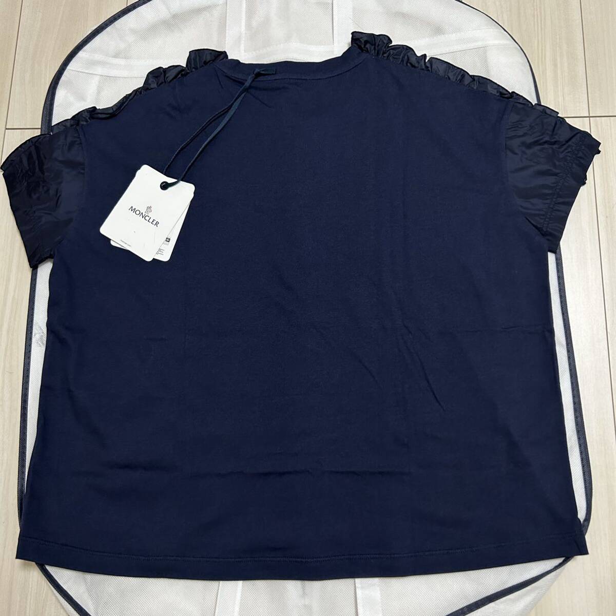 【未使用】【レア】MONCLER モンクレール　フリル　半袖Tシャツ　ネイビー　XS_画像2
