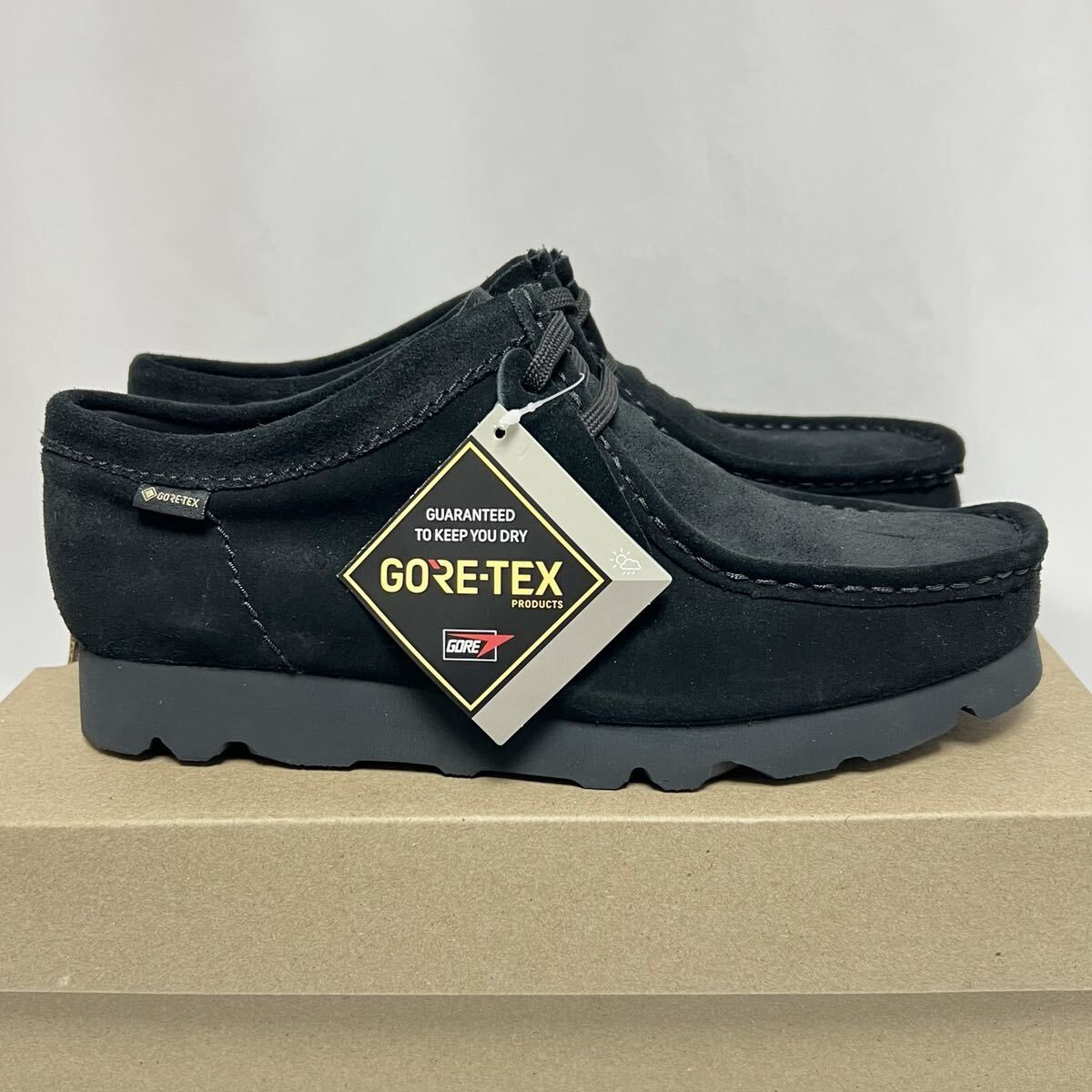 29cm new goods Clarks originals Wallabeewala Be low black UK11 waterproof Gore-Tex Clarks GORE GORETEX low cut goa black 