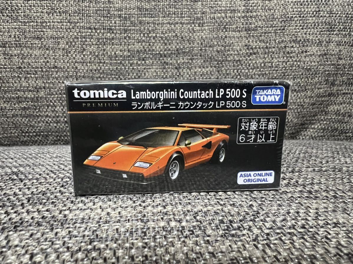 トミカ プレミアム　アジア限定 ランボルギーニ カウンタック LP500S 新品未使用未開封　エラー品認証シール無し　箱シワあり_画像1