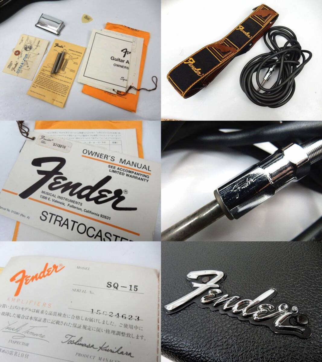 【Fender】made in USA フェンダー ストラトキャスター Stratocaster SQ-15 ハードケース他付 出音確認 ボデイ傷有 中古品 一切返品不可の画像8