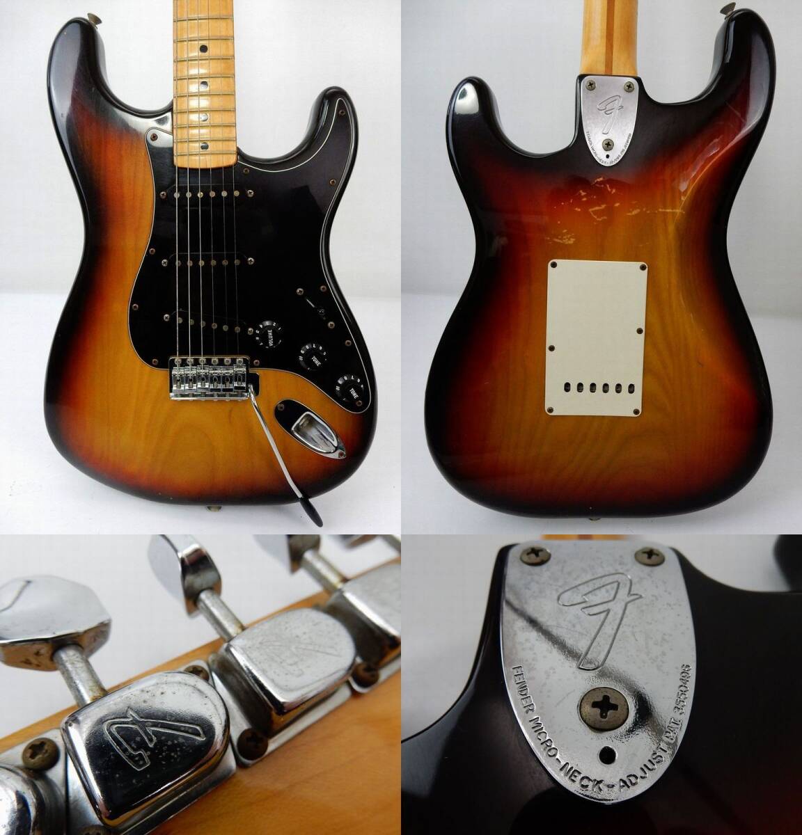 【Fender】made in USA フェンダー ストラトキャスター Stratocaster SQ-15 ハードケース他付 出音確認 ボデイ傷有 中古品 一切返品不可の画像3