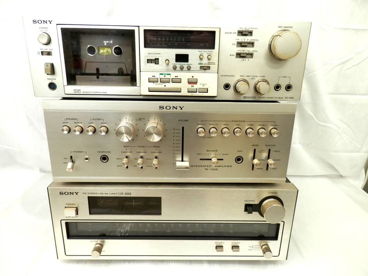 ●SONY ソニー TCK-65/TA-1150D/ST-3950 カセットデッキ プリメインアンプ FMステレオ/FM-AMチューナー 大量まとめセット_画像1