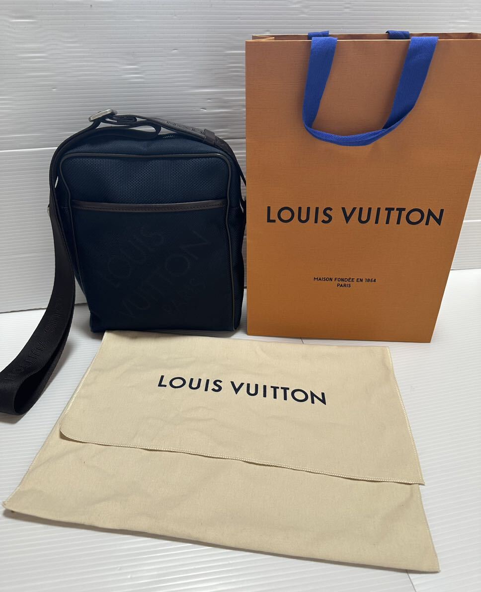 LOUIS VUITTON 正規品ダミエジェアン シタダンNM ショルダーバッグ ブルーオセアン メンズ レディース 紺 N41437 SP3171美品