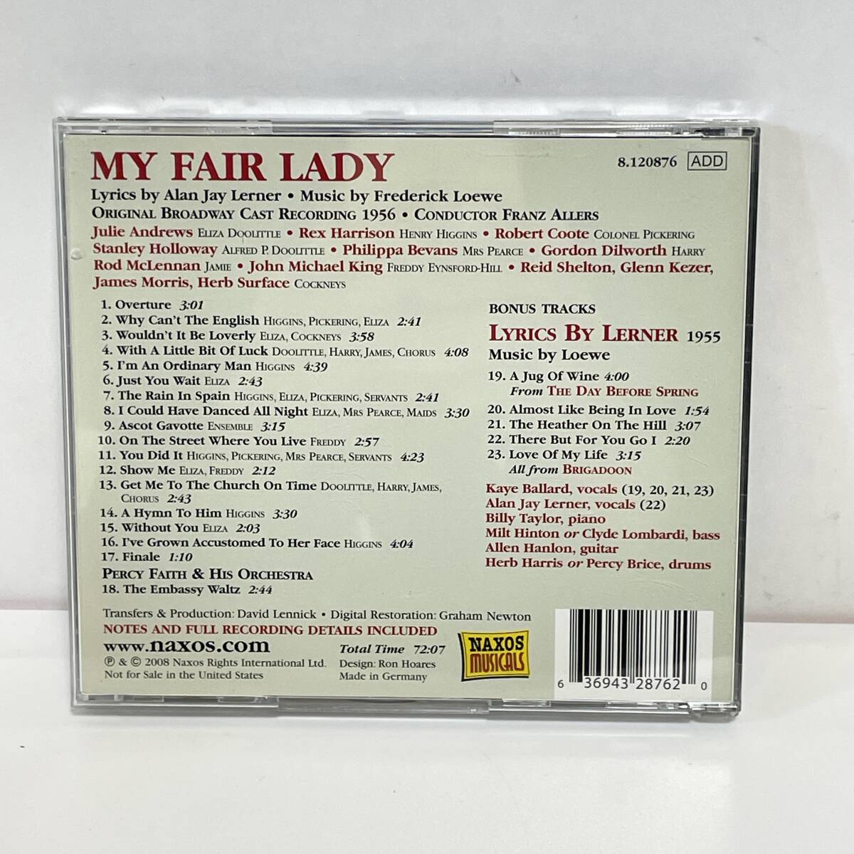 G362★ミュージカル マイ・フェア・レディ オリジナル ブロードウェイ盤 1956年 MY FAIR LADY ジュリー・アンドリュースの画像3