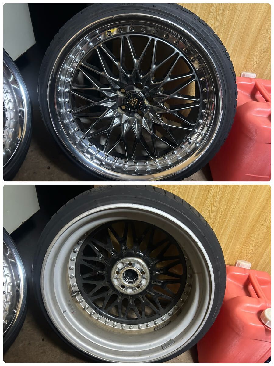 八戸 WORK ワーク VS XV 3ピース ブリリアントシルバー 19 x 9J 9.5J +34 +15 PCD100 5H 2023年 TRIANGLE TR968 215/35R19 86 BRZ プリウス_画像3