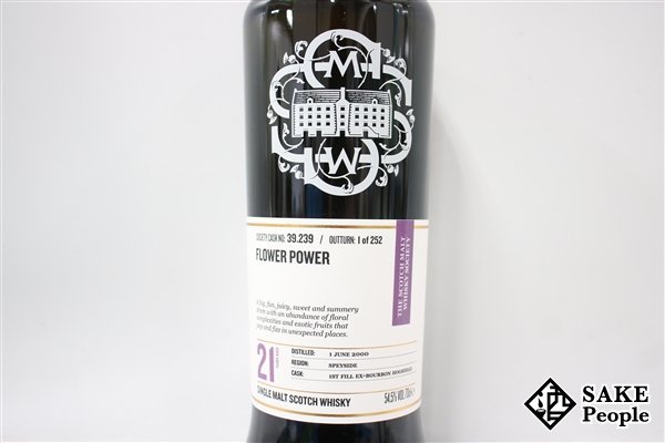 ◇注目! SMWS ザ スコッチ モルト ウイスキー ソサエティ リンクウッド 21年 2000-2021 Cask. No.39.239 フラワーパワー 700ml 54.5％_画像2