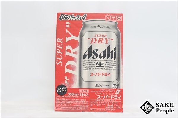 ●1円～ アサヒ スーパードライ 350ml×24本 箱 製造日:2023.12/賞味期限:2024.08_画像1