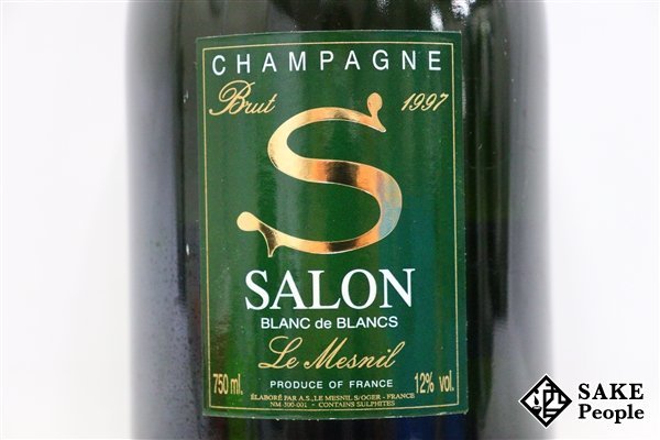 □注目! サロン ブラン・ド・ブラン ル・メニル ブリュット 1997 750ml 12% シャンパン_画像2