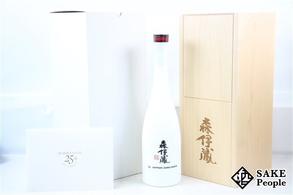 ★注目! 森伊蔵 JAL 25周年ボトル 陶器 720ml 25度 箱 外箱 冊子付き 森伊蔵酒造 鹿児島県 芋焼酎_画像1