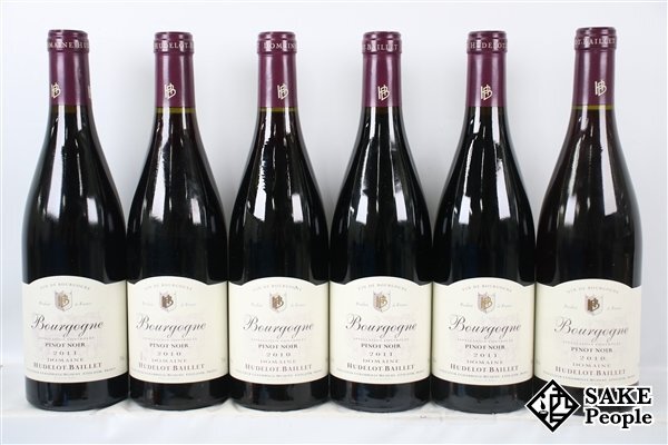 ■注目! ワイン6本セット ブルゴーニュ ピノ・ノワール 2010/2011 ユドロ・バイエ 750ml 12.5％ フランス ブルゴーニュ 赤_画像1