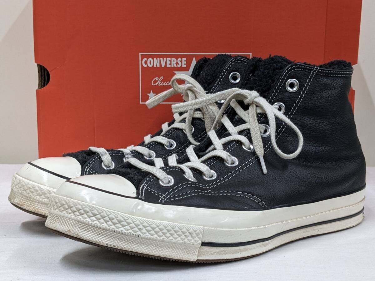 Converse/コンバース/Chuck Taylor All Star 70 Hi Sherpa Black/チャックテイラー/ハイカットスニーカー/レザー/裏ボア/SIZE10.5/29cm