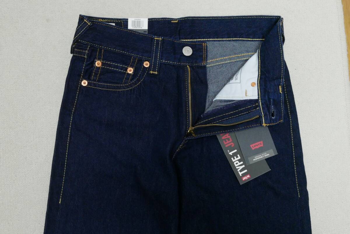 新品リーバイス52592-0004 W30 TYPE1 ルーズ・テーパード STAY LOOSE DENIM JADE SEA インディゴ・リンス ストレッチデニム Levi's メンズ_画像3