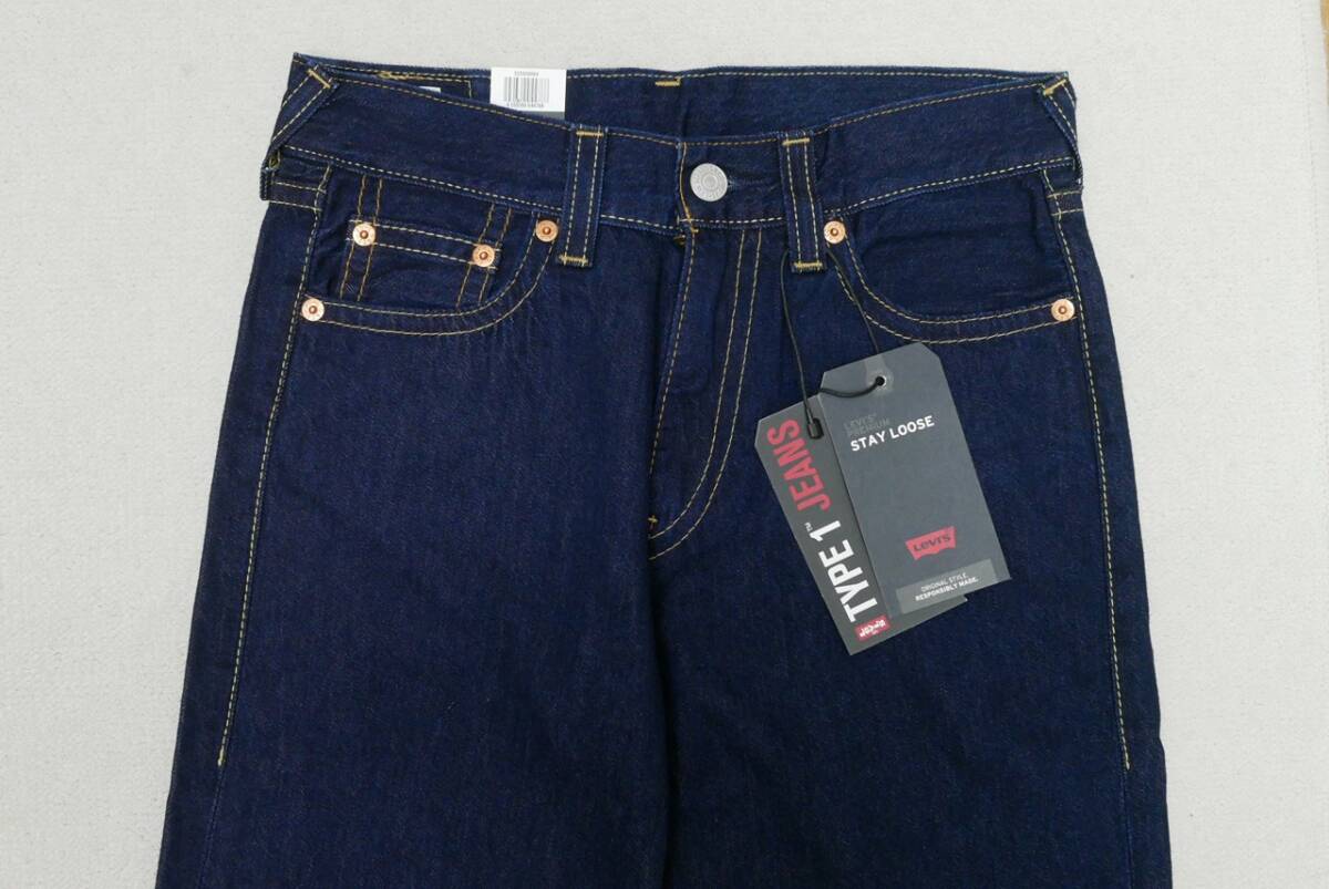 新品リーバイス52592-0004 W30 TYPE1 ルーズ・テーパード STAY LOOSE DENIM JADE SEA インディゴ・リンス ストレッチデニム Levi's メンズ_画像2