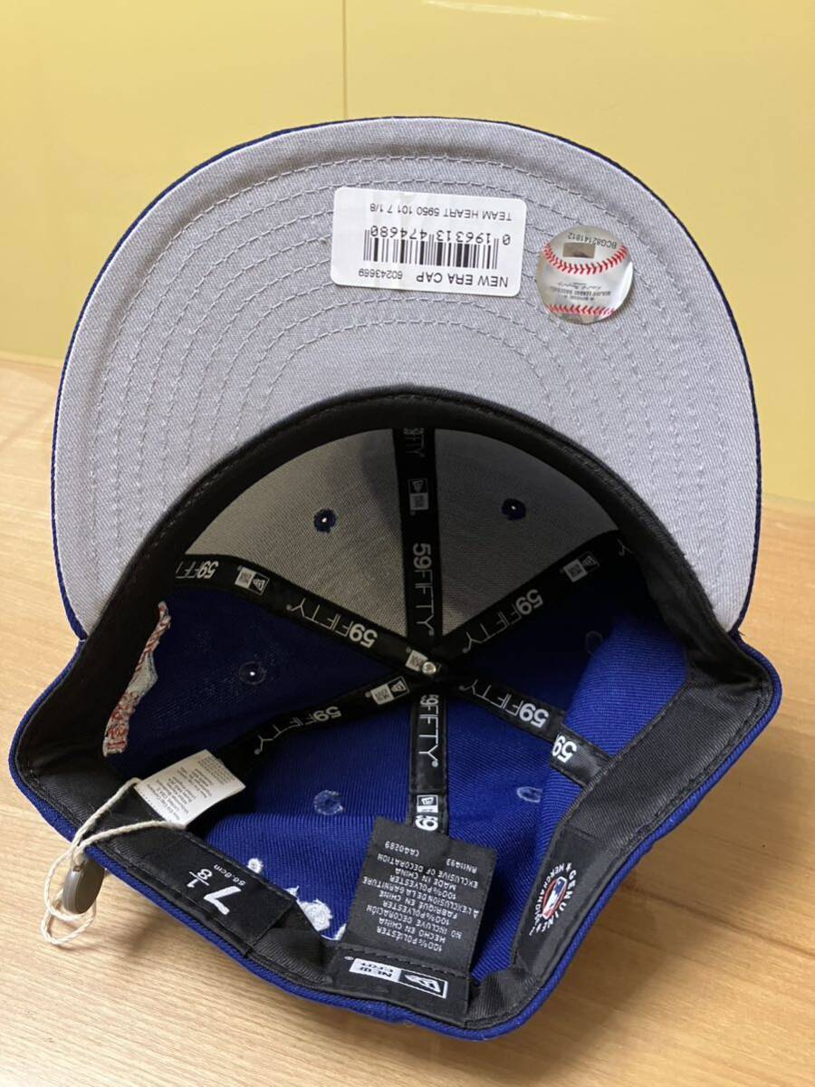 新品未使用　NEW ERA ドジャース　キャップ　ハート柄　DODGERS ニューエラ　7 1/8 56.8cm_画像6