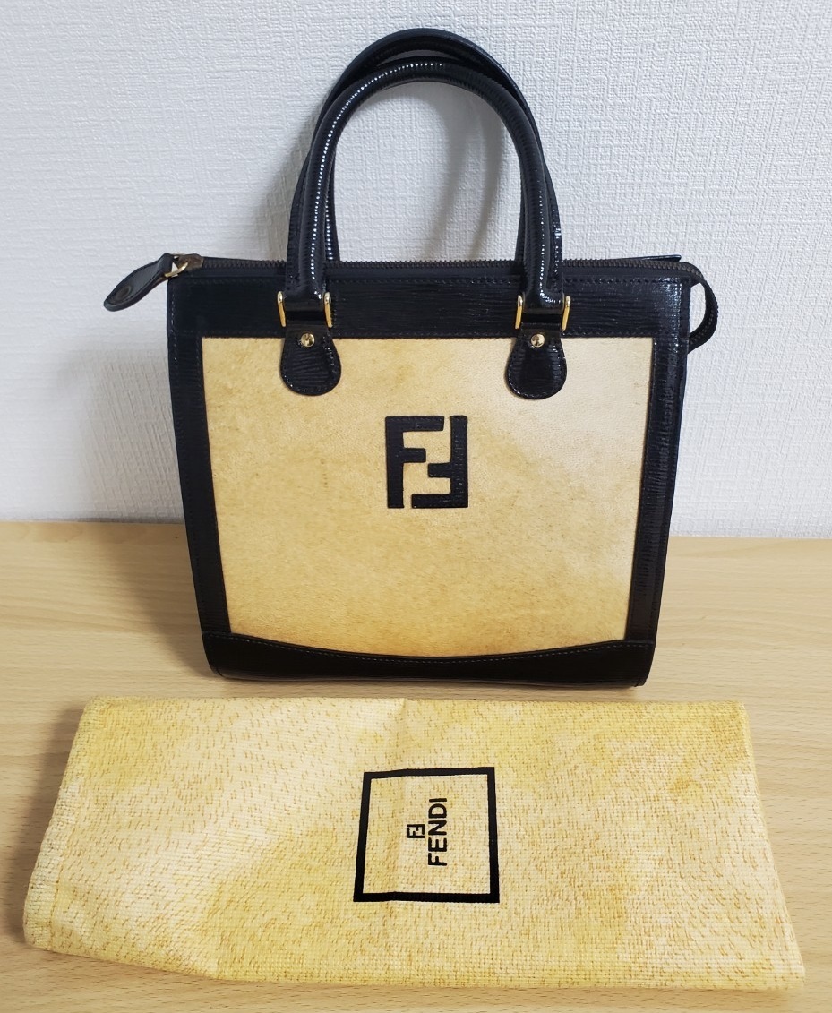 FENDI フェンディ レザー ハンドバッグ 馬革 レディースバッグ _画像1