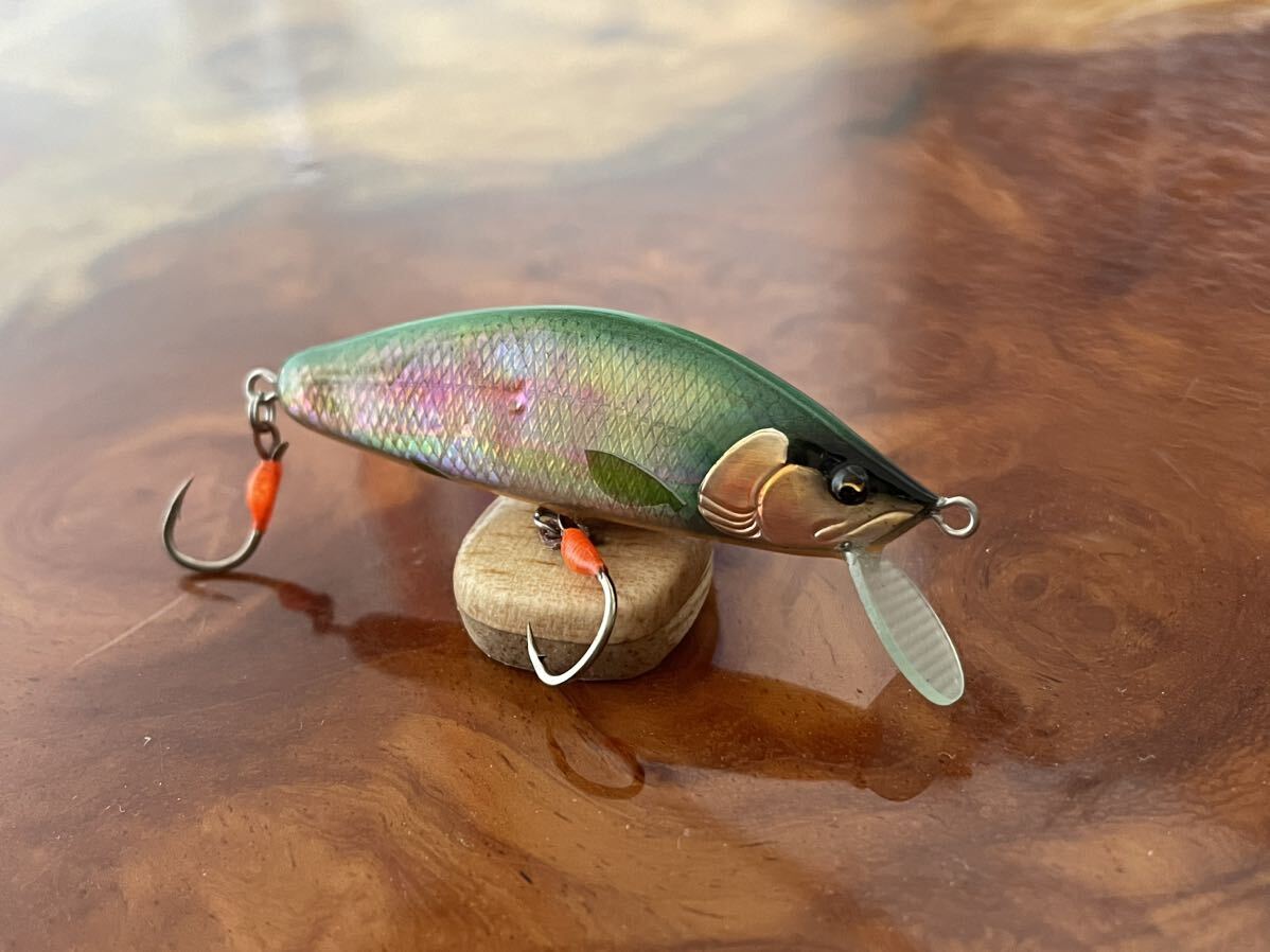 T.C.G Handmade Lures 50s No.1 ハンドメイドミノー アワビ貼り ハンドメイドルアー_画像4