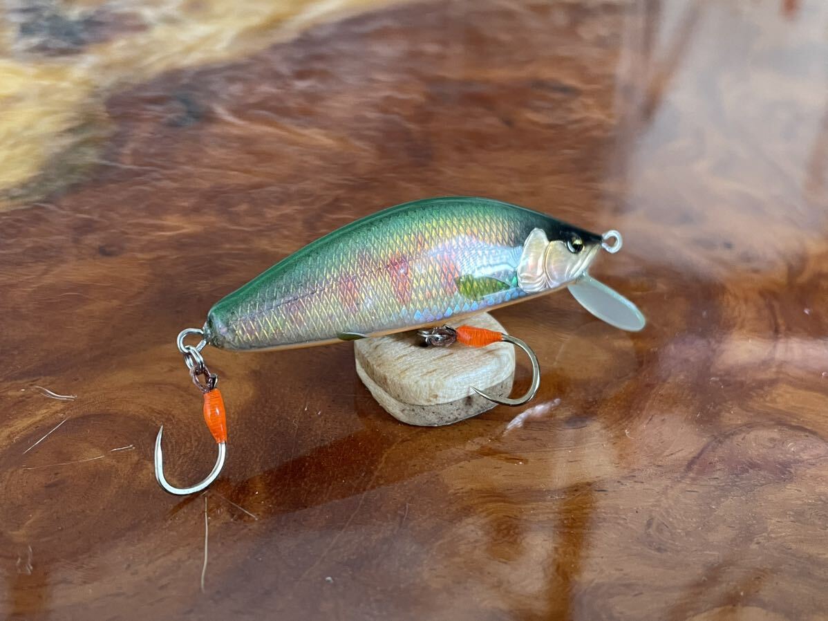 T.C.G Handmade Lures 50s No.1 ハンドメイドミノー アワビ貼り ハンドメイドルアー_画像3