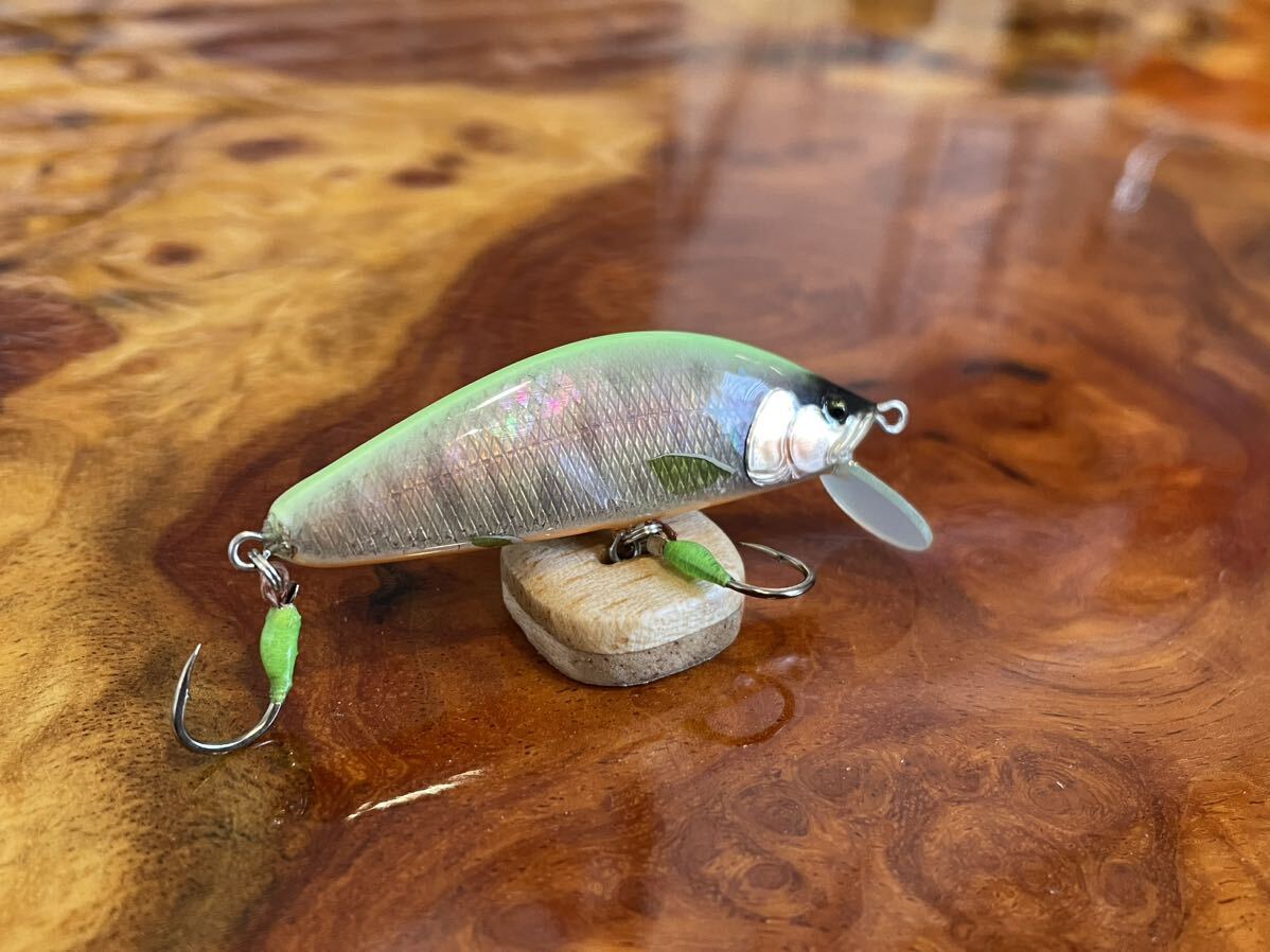 T.C.G Handmade Lures 50s No.7 ハンドメイドミノー アワビ貼り ハンドメイドルアー_画像3