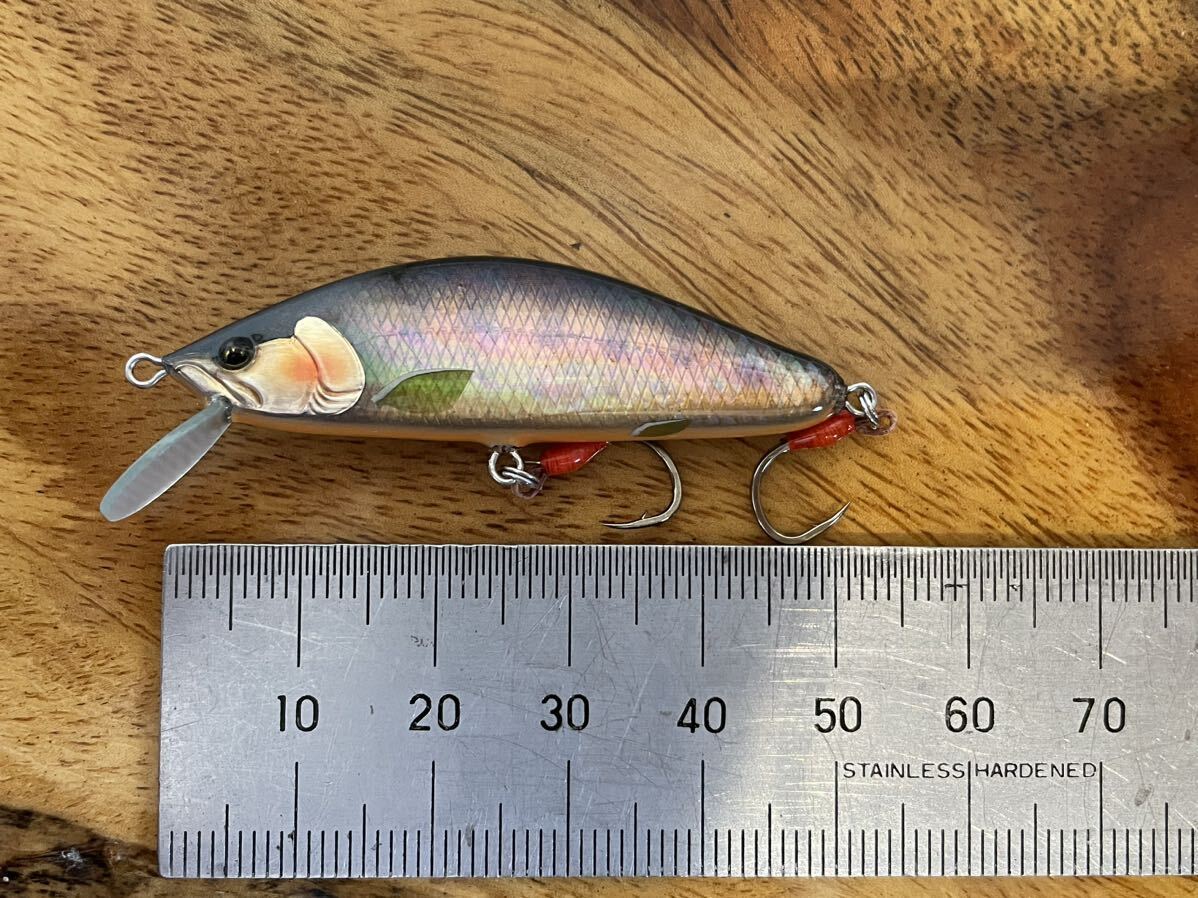 T.C.G Handmade Lures 50s No.12 ハンドメイドミノー アワビ貼り ハンドメイドルアー_画像5