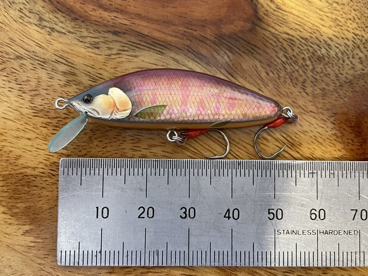 T.C.G Handmade Lures 50s No.16 ハンドメイドミノー アワビ貼り ハンドメイドルアー_画像5