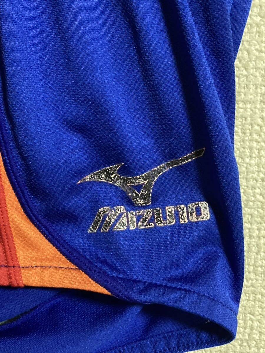 MIZUNO ミズノ ランニングパンツ 陸上 マラソンパンツ インナー付 ブルー Ｌサイズ_ロゴにカスレあり
