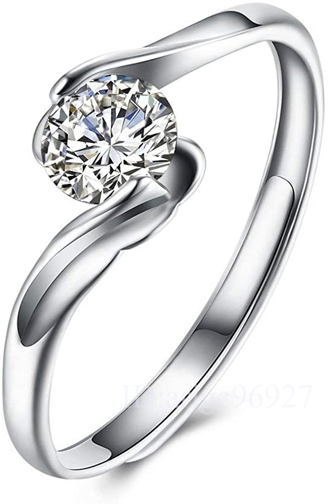 I906★人気 ブランド 指輪 プラチナレディース ダイヤ 結婚 フリーサイズ シルバー 925 細い シンプル_画像1