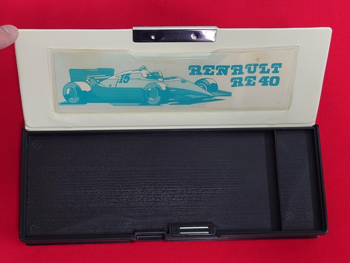 昭和レトロ 当時物 両面開き筆箱 未使用 保管品 日本製 希少品 FORMULA‐1TECHNICAL REVIEW GP-F1 F1 筆記用具 ペンケース 日本製 エフワンの画像3