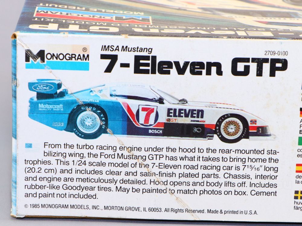 【モノグラム】1/24 IMSA MUSTANG 7-Eleven GTP ≪ジャンク≫ MONOGRAM イムサマスタング セブンイレブン 部品切離済 未組立 当時モノ レア_画像8