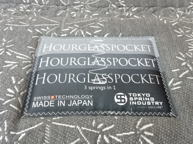 620 送料無料 展示品 東京スプリング アワーグラス ポケットコイル セミダブルサイズマットレスの画像4