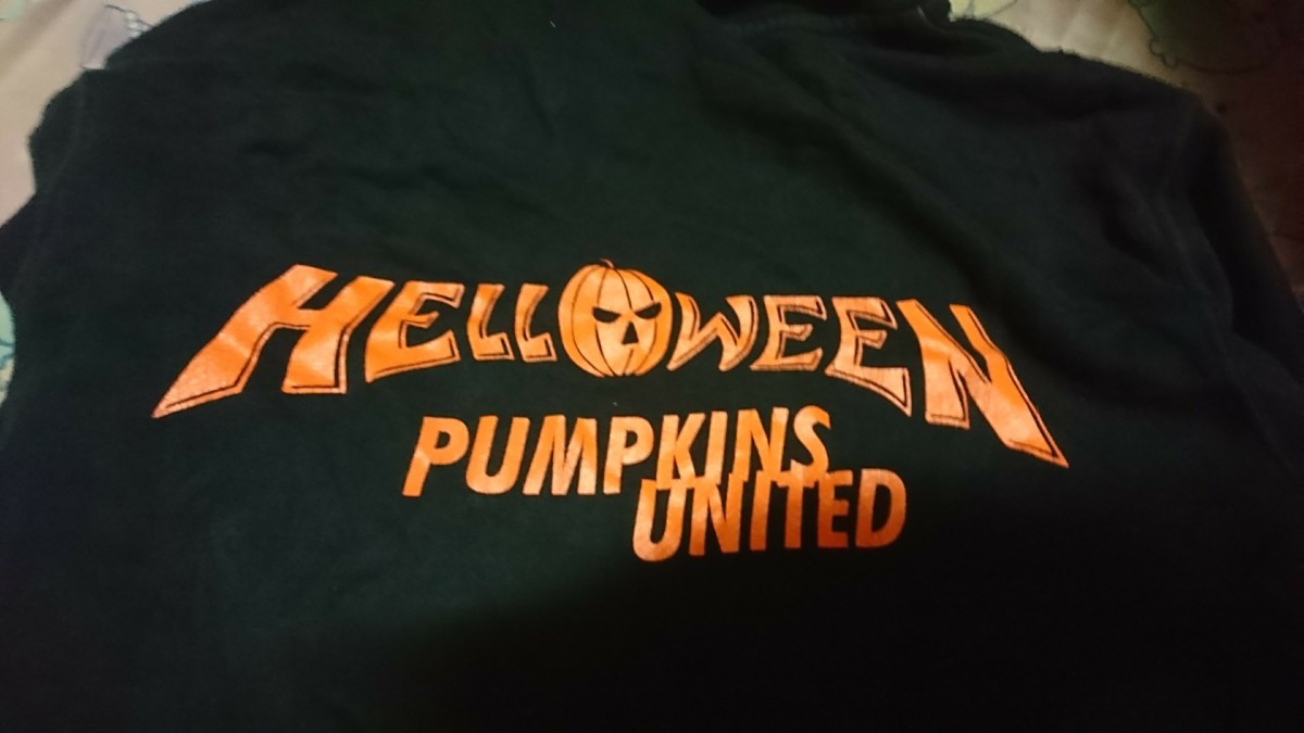 ハロウィン パーカー Mサイズ helloween バンT ヘヴィメタル メタリカ アイアン・メイデン pumpkin united 2018_画像4