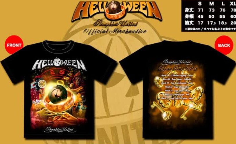 ハロウィン pumpkin united 2019 未開封 Lサイズ Tシャツ アイアンメイデン メタリカ helloween