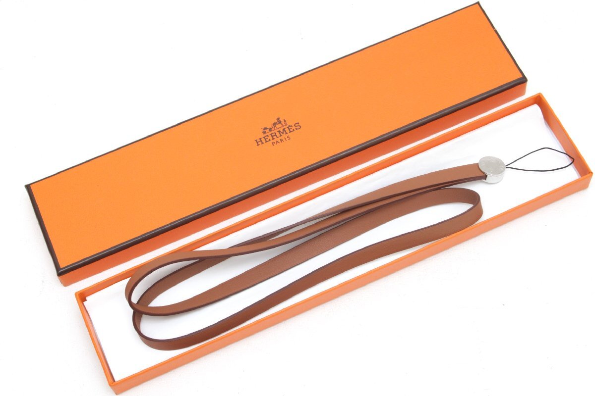 1S688☆エルメス HERMES☆ セリエ レザーストラップ ブラウン 未使用品 【ニューポーン】_画像1