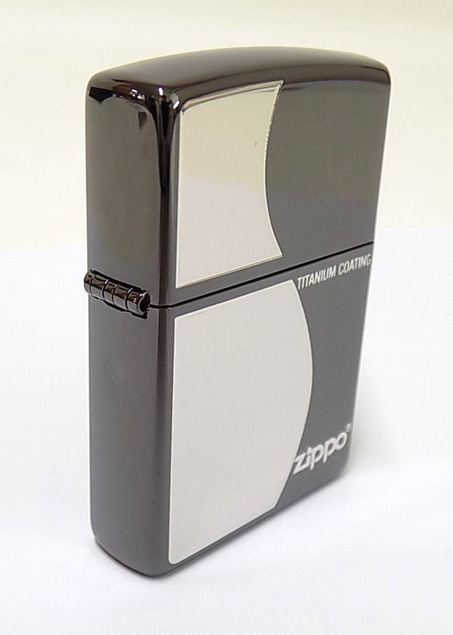 1S725□■Zippo ジッポー チタンコーティング オイル フリント セット■□【ニューポーン】_画像1